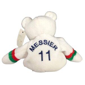 Salvinos Bammers Mark Messier #11 NHL Hockey Plush Bear With Tags 1999 White 9"